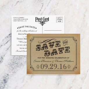 The Victorian Steampunk Wedding Collection Announcement Postcard