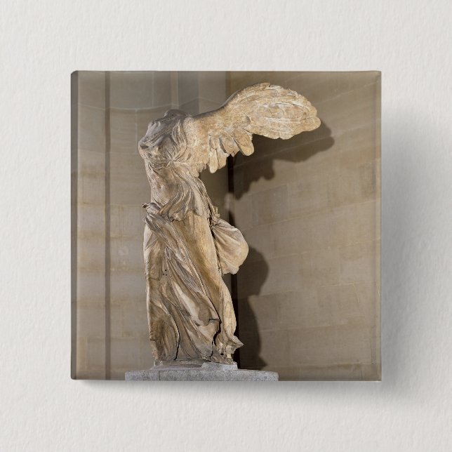The Victory of Samothrace 2 Inch Square Button (Front)