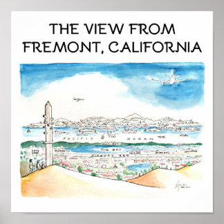 The View From Fremont, California Poster