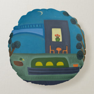 The View from my Former Studio 2011 Round Pillow