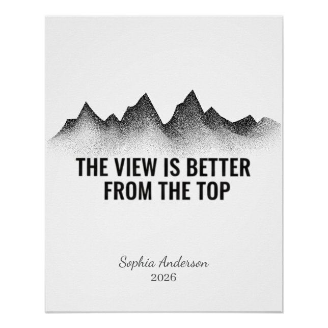 The View Is Better From The Top I Personalized Poster (Front)