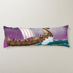 The Viking Ship Cartoon Body Pillow
