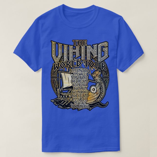 The Viking Ship World Tour T-Shirt (Design Front)