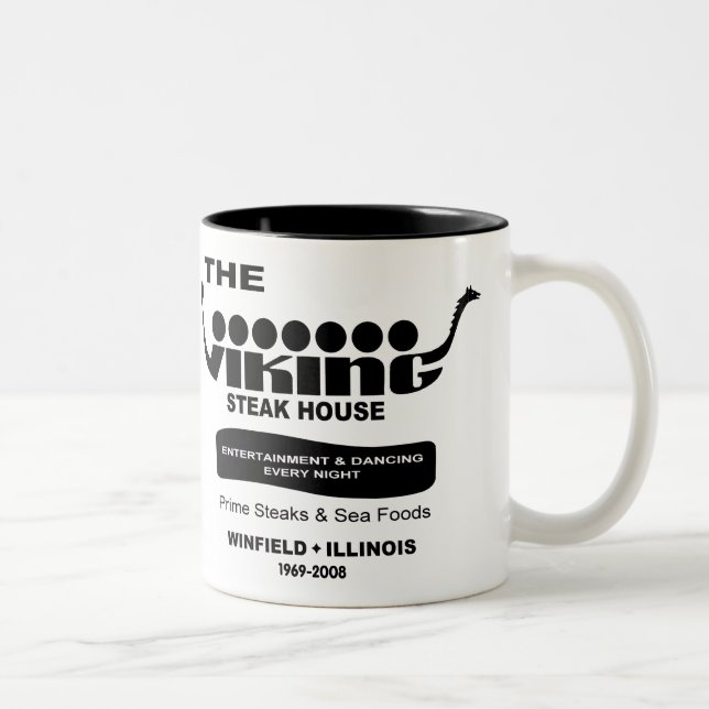 The Viking Steak House, Winfield, IL (1969-2008) Two-Tone Coffee Mug (Right)