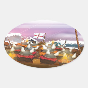 The Vikings Oval Sticker