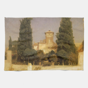 The Villa Malta, Rome by Lord Frederic Leighton Kitchen Towel