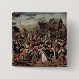 The Village Festival 2 Inch Square Button