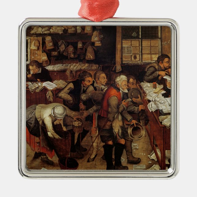 The Village Lawyer, 1621 Metal Ornament (Front)