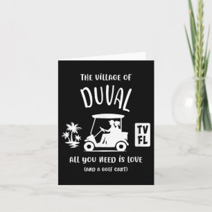 The Village Of Duval Tv Fl Golf Cart Design  Card