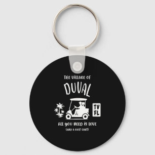 The Village Of Duval Tv Fl Golf Cart Design Keychain