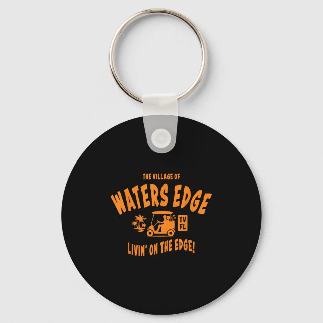 The Village Of Waters Edge Tv Fl Golf Cart Design  Keychain (Front)