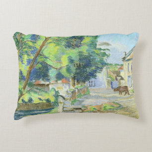 The Village (pastel on paper) Accent Pillow