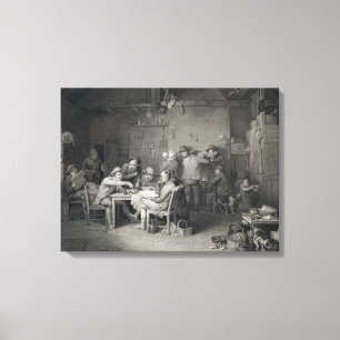 The Village Politicians, engraved by Abraham Raimb Canvas Print