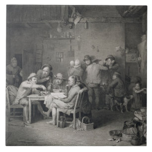 The Village Politicians, engraved by Abraham Raimb Tile