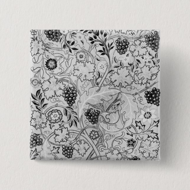 The Vine', 1878 2 Inch Square Button (Front)