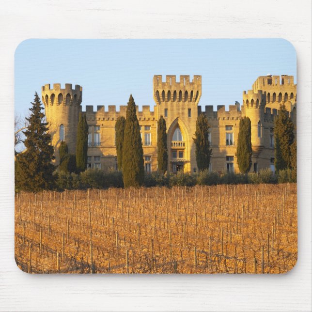 The vineyard with syrah vines and the chateau mouse pad (Front)