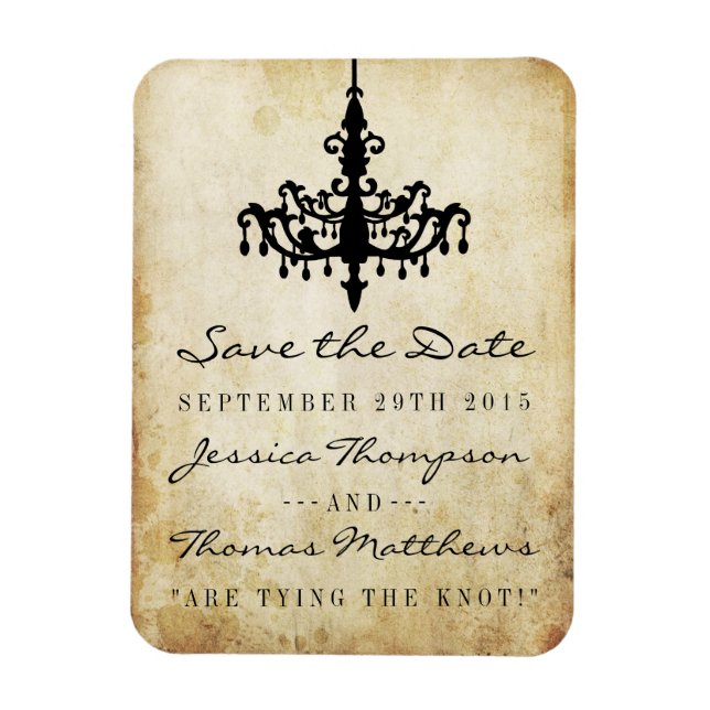 The Vintage Chandelier Wedding Collection Magnet (Vertical)