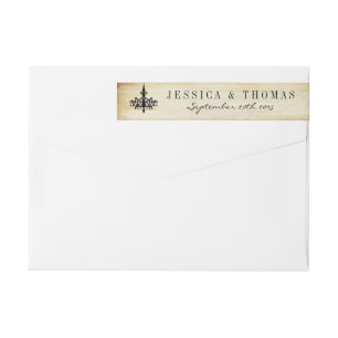 The Vintage Chandelier Wedding Collection Wrap Around Label