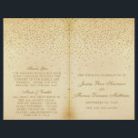 The Vintage Glam Gold Confetti Wedding Collection<br><div class="desc">The Vintage Glam Gold Confetti Wedding Collection - Programs.</div>