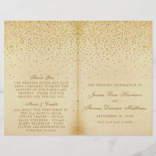 The Vintage Glam Gold Confetti Wedding Collection