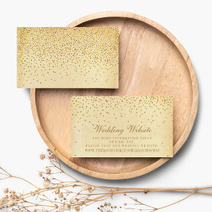 The Vintage Glam Gold Confetti Wedding Collection Enclosure Card