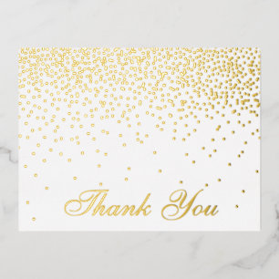 The Vintage Glam Gold Confetti Wedding Collection Foil Invitation Postcard
