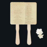 The Vintage Glam Gold Confetti Wedding Collection Hand Fan<br><div class="desc">The Vintage Glam Gold Confetti Wedding Collection - Programs.

*Please note that Zazzle only sells printed products,  therefore this item does not include any real glitter or foil materials.</div>
