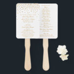 The Vintage Glam Gold Confetti Wedding Collection Hand Fan<br><div class="desc">The Vintage Glam Gold Confetti Wedding Collection - Programs.

*Please note that Zazzle only sells printed products,  therefore this item does not include any real glitter or foil materials.</div>
