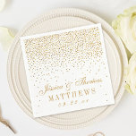 The Vintage Glam Gold Confetti Wedding Collection Napkin<br><div class="desc">The Vintage Glam Gold Confetti Wedding Collection - Napkins.

*Please note that Zazzle only sells printed products,  therefore this item does not include any real glitter or foil materials.</div>