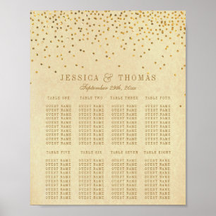 The Vintage Glam Gold Confetti Wedding Collection Poster