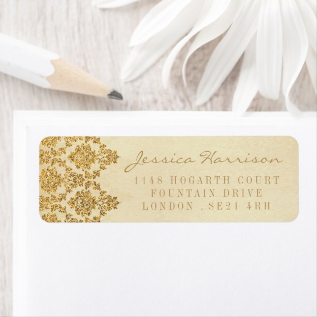 The Vintage Glam Gold Damask Wedding Collection (Insitu)