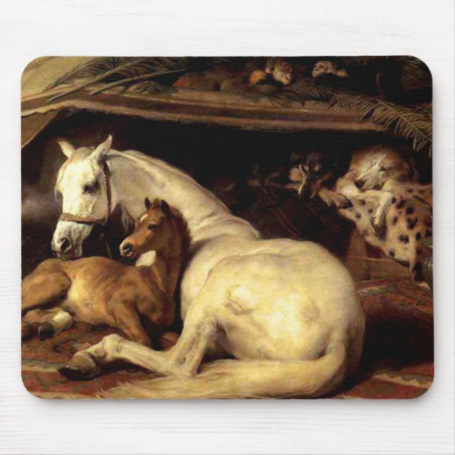 The Vintage Horse Mouse Pad (Front)