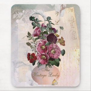 The Vintage Lady Vase + Monogram Mouse Pad