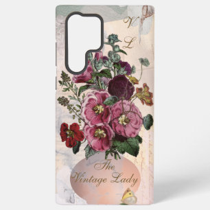 The Vintage Lady Vase + Monogram Samsung Galaxy Case