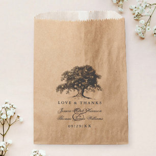 The Vintage Old Oak Tree Wedding Collection Favour Bag