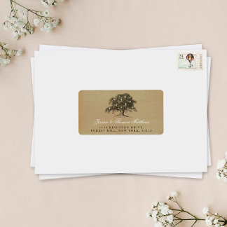 The Vintage Old Oak Tree Wedding Collection Label