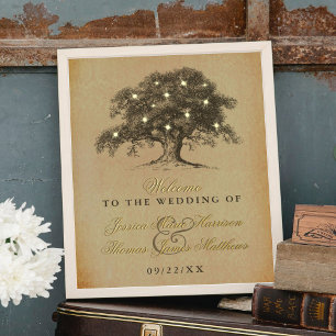 The Vintage Old Oak Tree Wedding Collection Real Foil Prints