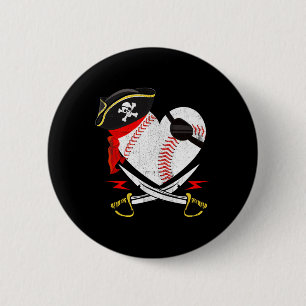 The Vintage Pirate Sell Softll Heart With Skull Ha 2 Inch Round Button
