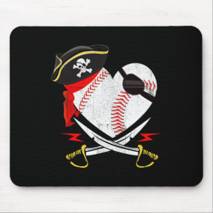 The Vintage Pirate Sell Softll Heart With Skull Ha Mouse Pad