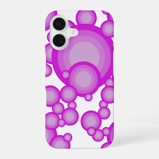 The Violet 70's year styling iPhone 16 Case (Back)