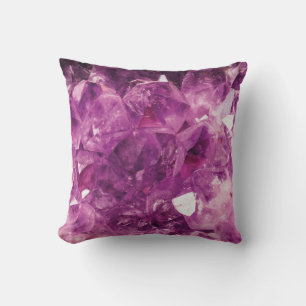 The Violet Crystal Throw Pillow