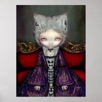The Violet Duchess gothic rococo lowbrow Art Print
