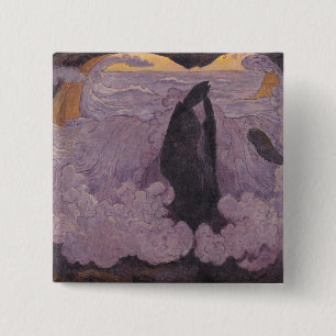 The Violet Wave, c.1895-6 2 Inch Square Button