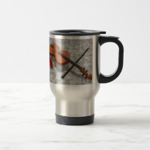 The Violin & The Rose: Custom Travel Mug