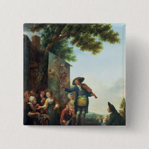 The Violinist 2 Inch Square Button