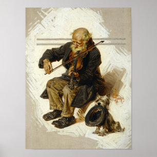 The Violinist and His Assistant, 1916 Poster