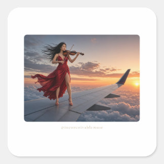 The Violinist | Inconceivable Muse Square Sticker