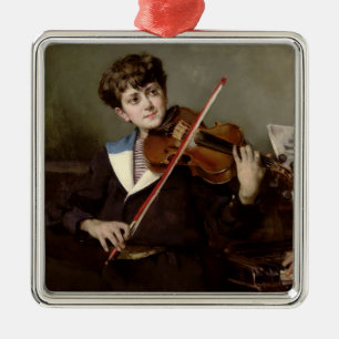 The Violinist Metal Ornament
