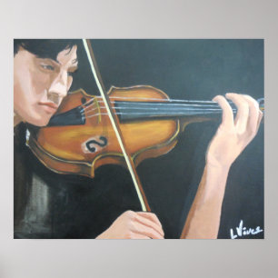 The Violinist (Painting) Poster