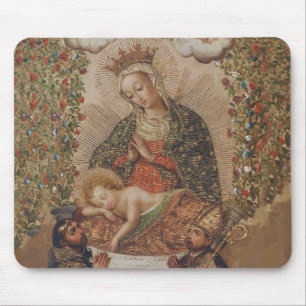 The Virgin Adoring the Christ Child Christmas Mouse Pad